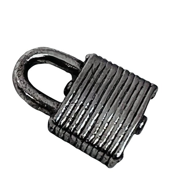 Master Lock Co Sterling Silver Charm Pendant Miniature Fixed Lock - Picture 7 of 7